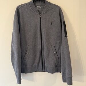 Polo Ralph Lauren Performance Zip Bomber Men's Size Large Gray Golf Preppy 90s